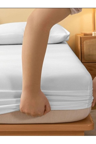 Totem Ranforce Pamuklu Gri Yastık Kılıflı Lastikli Çarşaf Takımı