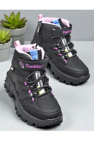 Twittoys 390u Ortopedik Taban Lastikli Cırtlı Kız Çocuk Bot Erkek Çocuk Bot Unisex Çocuk Bot Siyah-fuji