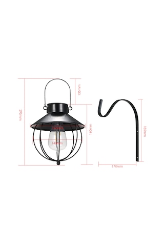 Konesam Güneş Enerjili Duvara Monte Lamba - Otomatik Aydınlatma, Ip65 Su Geçirmez, 600mah Pil 112 Karakter Siyah