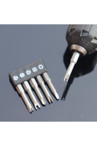 Pazly Y Üçgen Uçlu Tornavida Seti, Özel Noktalı İç Çapraz Bit, 50mm 5 Adet/takım