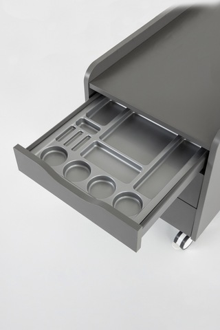 Creo Mobili Çekmeceli Tekerlekli Sirius Keson Oturulabilir Ofis Ve Ev Komodini Antrasit/mavi