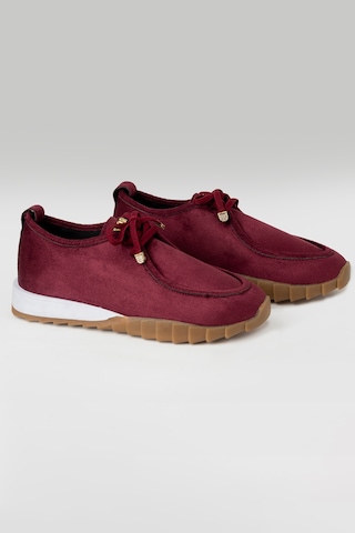 Tw Tonny White New York 057 Kadın Renkli Tabanlı Sneaker Yürüyüş Ayakkabısı Bordo