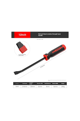 Dofolink Hi-spec Çok Amaçlı Tornavida Çubugu - Otomobil Tamiri Ve Ahşap İşleri İçin Dayanıklı Fırça Kolu, Çivi Çekici Ve Çekirdek Açıcı 12 İnç