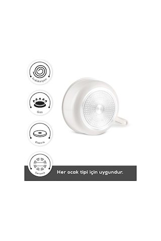 Karaca x Refika Swiss Crystal Almond Cream Easy Clıp 5 Parça Tencere Seti Ind