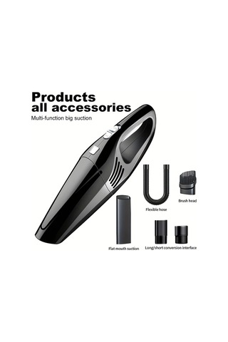 Fochsia Black Şarj Edilebilir Kablosuz El Süpürgesi Güçlü Emiş Ev Ofis Araç İçin Hepa Filtre