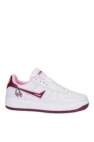Zacoz Kız Çocuk Ve Yetişkin Unisex Günlük Spor Ayakkabı Sneaker 36-40 Numara Beyaz Bordo