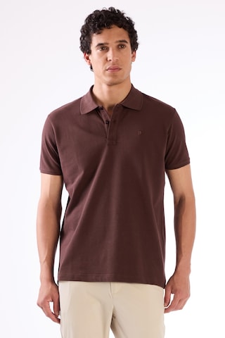 Dufy Kahve Düz Erkek T-shirt - Slim Fit Kahve