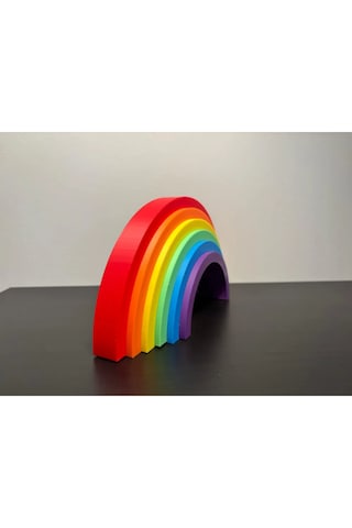 Montessori Eğitici Gökkuşağı Puzzle / 21 11 Cm Canlı Renkler