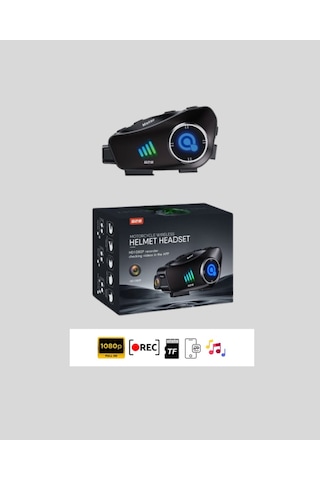 Q28 Full Hd Kameralı Motosiklet Kask Kulaklığı 45 Saat Müzik, I