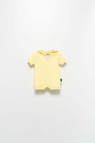 Babyhola Unisex Pamuk Kapşonlu Bebek Tulum 10531 Sarı