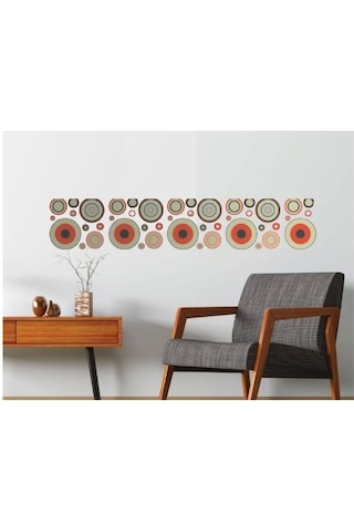 Duvar Süsü Sticker 2 Adet Geometrik Halkalı Pvc 48x33x0,5cm