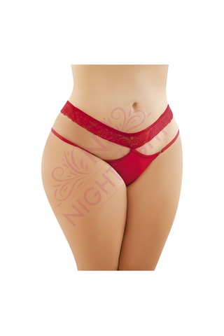 Hadpols Özel Üretim Gece Giyim Feminen Tarz Çekici Model Bel Kısmı Dantel Fantazi Büyük Beden Külot Pembe