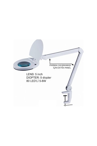 Hzb-129 Magnıfıer Ledli Masa Büyüteci 5X Zoom Led Aydınlatma