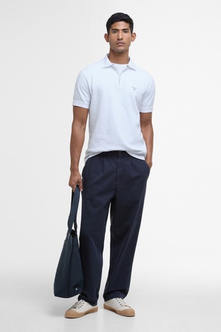 Barbour Hingham Polo Yaka Wh11 White Beyaz