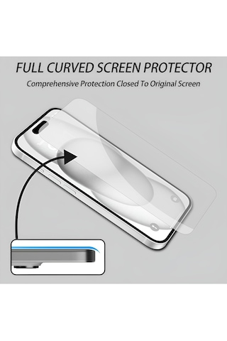 Apple iPhone 15 Pro Uyumlu Temperli Cam Ekran Koruyucu 9h Ultra 3 Adet