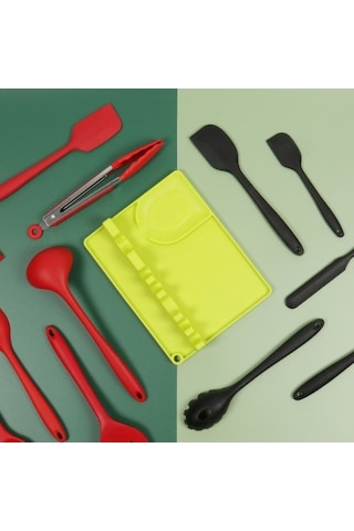 Dancemonkey 2'si 1 Arada Mutfak Silikon Kaşıklık Orta Raf, Pratik Tasarım Sarı