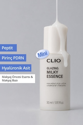 Pirinç Pdrn, Hyalüronik Asit Ve Peptit İçerikli Nemlendirici Makyaj Öncesi Esansı Makyaj Bazı Clıo Glazing Milky Essence Mini