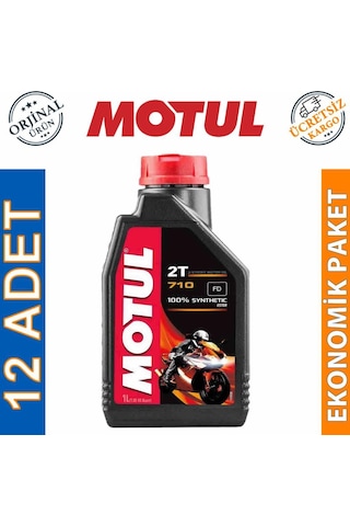 Motul 710 2t 1 L 2 Zamanlı Tam Sentetik Motosiklet Yağı 12 Adet