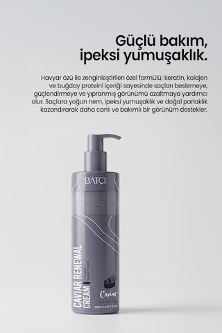 Havyarlı Saç Kremi Yıpranmış Saçlar İçin Onarıcı & Koruyucu Durulanmayan Krem
