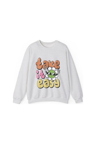 "rahat Ol" Motivasyonel Sözlü Unisex Kalın Kumaşlı Sweatshirt, Komik Hafta Sonu Sözü, Bisiklet Yaka, Rahat Unisex Kazak, Konforlu Günlük Mizahi Hediye