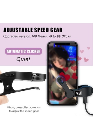 Honmex B-02 Siyah Telefon Otomatik Tıklayıcı: Sessiz, Canlı Yayıncılar İçin Elini Kurtarır, Uzun Ömürlü Mekanik Tıklama Teknolojisi