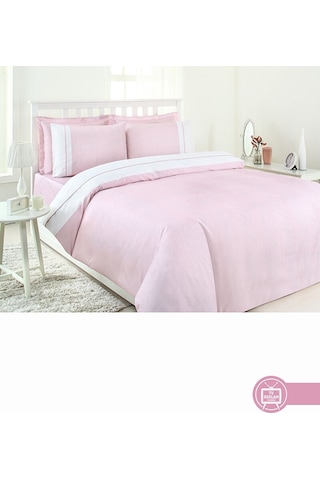 Özdilek Soft Linen Çift Kişilik Saten Nevresim Takımı 43891 Pembe