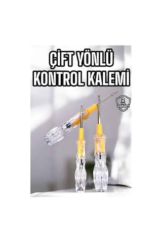 Çift Taraflı Elektrik Kontrol Kalemi Şeffaf Tornavida 02371329