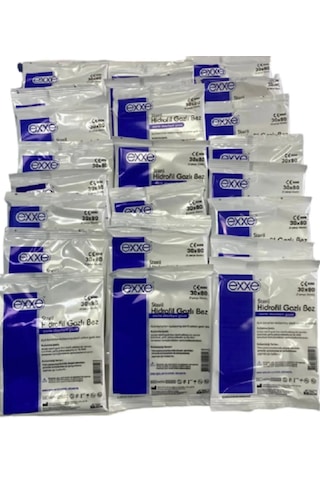 Exxe Steril Gazlı Bez 50'li 30 x 80 CM Exxe Steril Gazlı Bez 50'li 30 x 80 CM