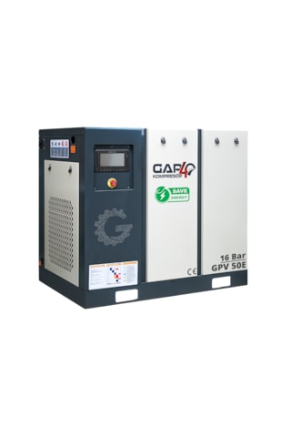 İnvertörlü Vidalı Hava Kompresörü 1000 Lt 16 Bar 50 Hp