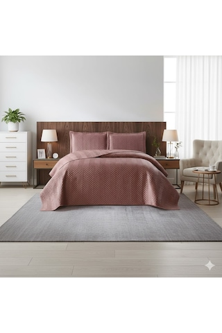 Nubuk Yatak Örtüsü Çift Kişilik Malta Gülkurusu Diğer