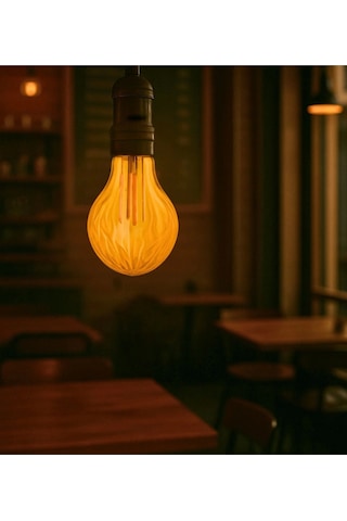 Mini Tasarım E27 Rustik Ampul Vintage Amber Kırılmaz Plastik Gövde