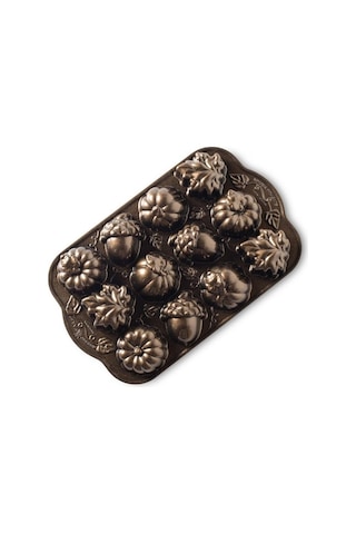 Nordicware 92048 Mini Balkabakları Kek Kalıbı Kahverengi