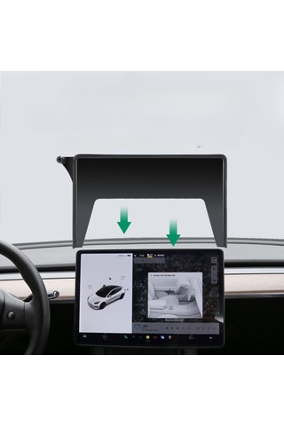 Tesla Model Y / Model 3 Ekran Arkasına Takılan Cep Telefonu Tutucusu Siyah