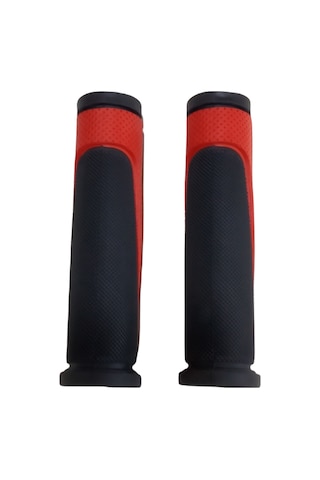 KNT 2 Renkli Bisiklet Elciği Pvc Silikon KırmızıSiyah Renk 125 mm Kırmızı - Siyah