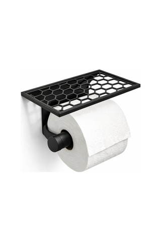 Modern Altıgen Raflı Tuvalet Kağıdı Askılığı Üst Raflı Wc Kağıtlık Sert Plastik Dayanıklı Çok Renkli