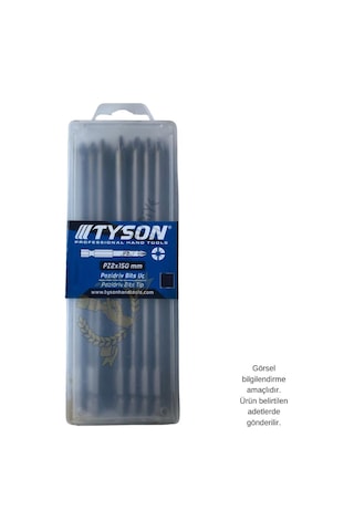 Kupa Tyson Vidalama Ucu Bits Uç - Pz2 Yıldız - 15 Cm. - 1 Adet