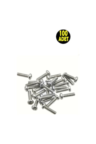 100 Adet M4 X 20mm Yıldız Silindir Başlı Dayanıklı Çiko Kaplama Ysb Metrik Vida - Montaj Vidası Diğer
