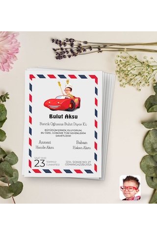 Bitmeyenkartus Kişiye Özel Karikatürlü Sünnet Düğün Davetiyesi Model 3 (100 Adet