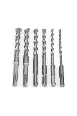 6 Parça Matkap Ucu, Elektrikli Çekiç Beton Matkap Ucu Seti, Krom