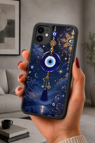 İphone 11 Uyumlu Nazarboncuğu Desenli Kamera Korumalı Darbelere Dayanıklı Kılıf 1243-nazarboncuğu-iphone11