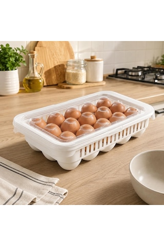 15 Gözlü Kilitli Yumurta Saklama Kabı Plastik Yumurta Taşıma Kutusu Kapaklı Şeffaf Buzdolabı Düzenleyici Bpa Free 15'li Yumurta Organizeri Çok Renkli