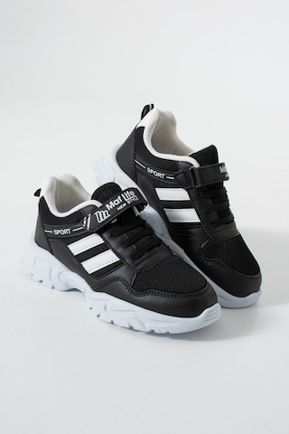 Adımist Çocuk Ortopedik Cırtlı Hafif Unisex Sneaker Spor Ayakkabı Maf Cırtlı Siyah