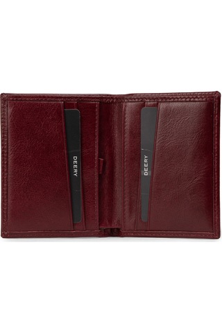 Deery Hakiki Deri Bordo Dikey Erkek Cüzdanı - 00216mbrdz01 Bordo