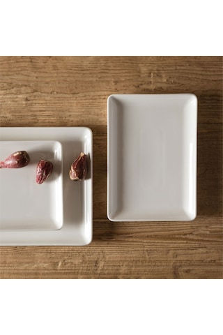 Mudo Home Natura Sunum Tabağı 34x15 Cm Beyaz