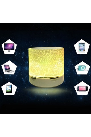 Flybuy Kablosuz Mini Bluetooth Hoparlör - Renkli Işık, Tf & Aux, Taşınabilir, Kompakt Ses Sütunu