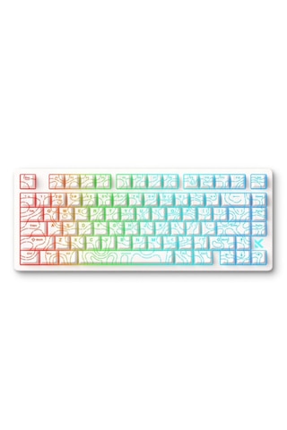 Mchose Jet 75 E-sport White Topographic %75 Hall Effect Kailh Mag