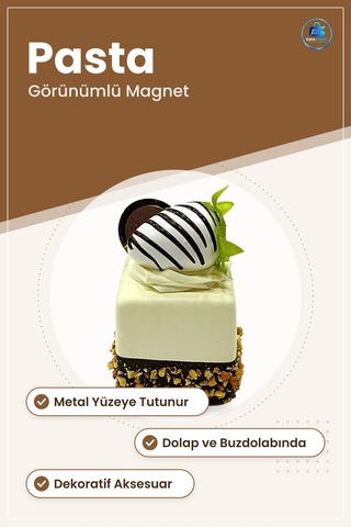 Magnet Dolap Süsü Pasta Füglü Dekoratif Metal Yüzeye Tutunan Mutf
