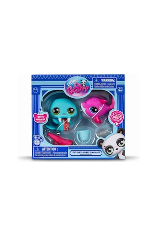 Littlest Pet Shop Minişler 2 Li Figür Seti S1 - Deniz Aygırı Ve Yunus Balığı - 5 Cm