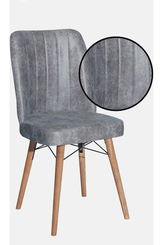 Kaliteli 2 Adet Kare Gold Mutfak Salon Sandalyesi Gri