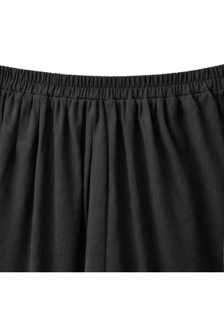 Mixray 4774 Kadın Bol Paça Pileli Pantalon Siyah